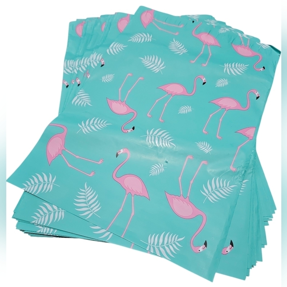 Poly Mailers Flamingo Print. 20 Count, 10" x 13"